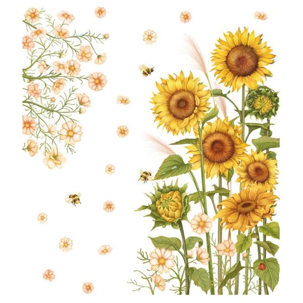 

wall stickers 1pc beautiful sunflower plant sticker decor sofa background