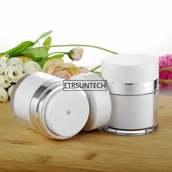 

200pcs 15g 30g 50g press cosmetics empty acrylic cream jar airless bottle container, high-grade cosmetics packing f3357