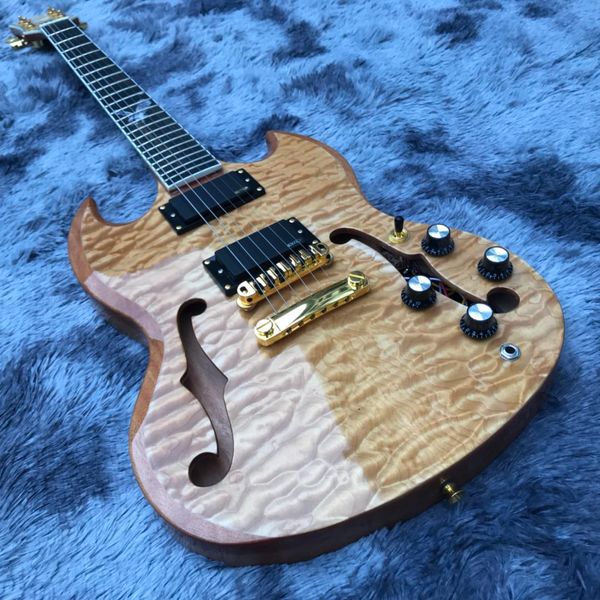 

custom grand maple f hole electric guitar