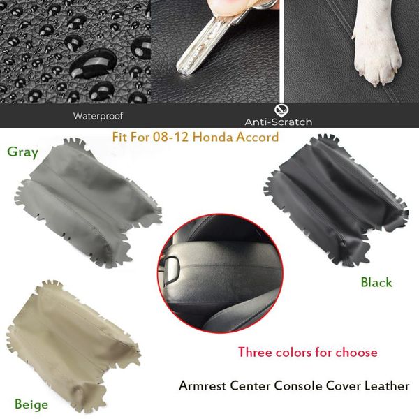 

car organizer leather armrest center console cover fit for 08-12 hon*da acc*ord