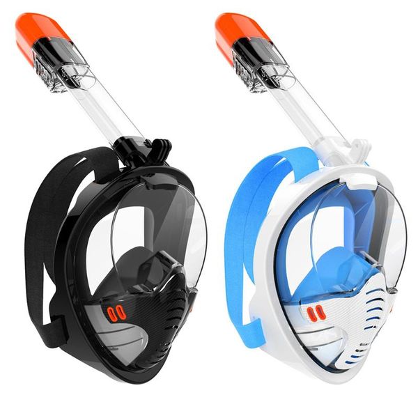 

diving masks underwater scuba full face mask snorkeling swimming respiratory children adults equipment snorkel set