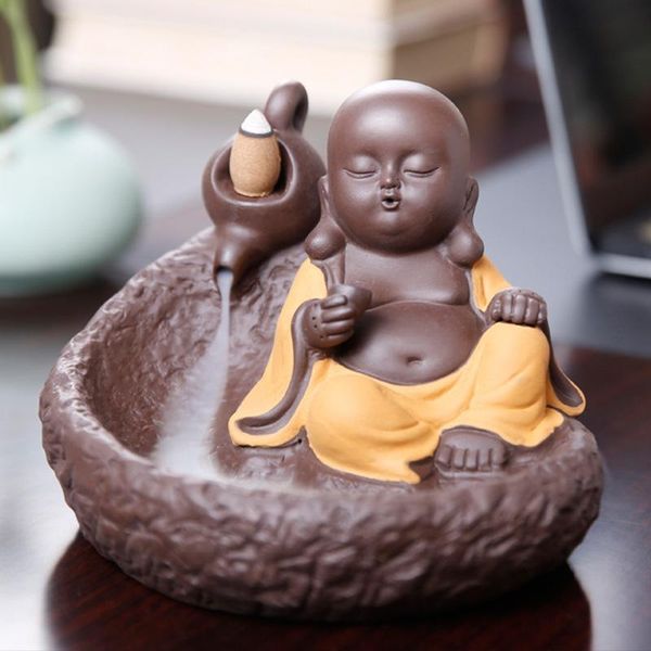

sachet bags buddha incense burner smoke waterfall backflow holder ceramic censer home decor decorative mountain handicraft