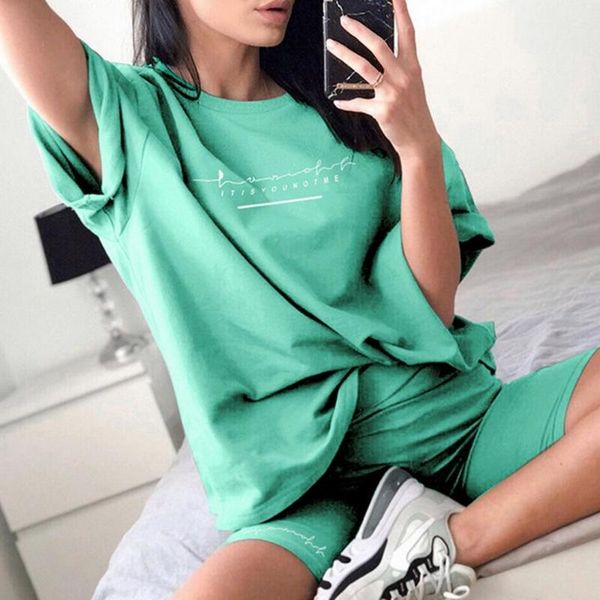 

women's tracksuits suit casual solid outfits women 2 piece belt home loose fashion leisure bicycle summer, Gray