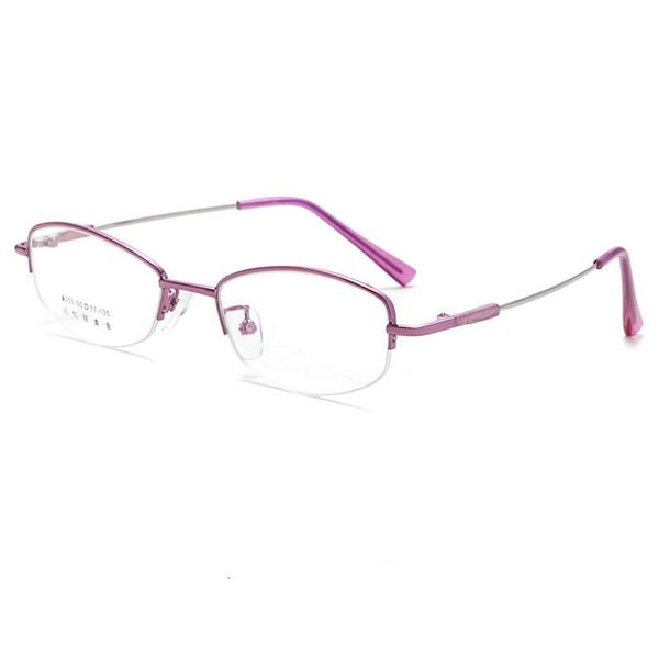 

fashion sunglasses frames memory alloy half rim spectacle men's simple business eyeglasses women's light luxury literary art myopia, Black