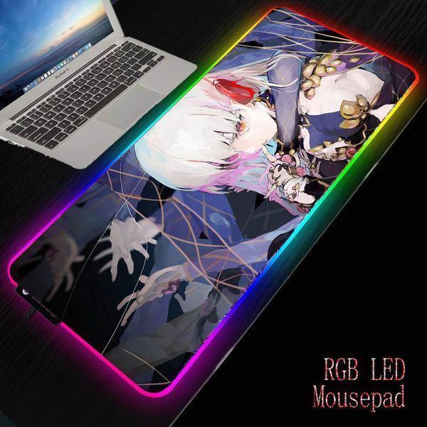 

mouse pads & wrist rests mrg fate grand order anime mousepad rgb 1.8m usb cable keyboard mause pad large xxl for desk led mice mat