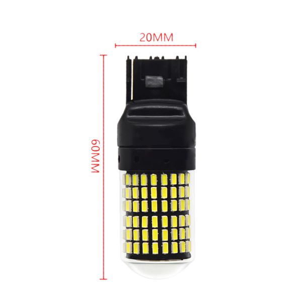

10pcs car transparent shell canbus wide voltage 7440 7443 3014 144smd led blubs no error led lamps for turn signal light