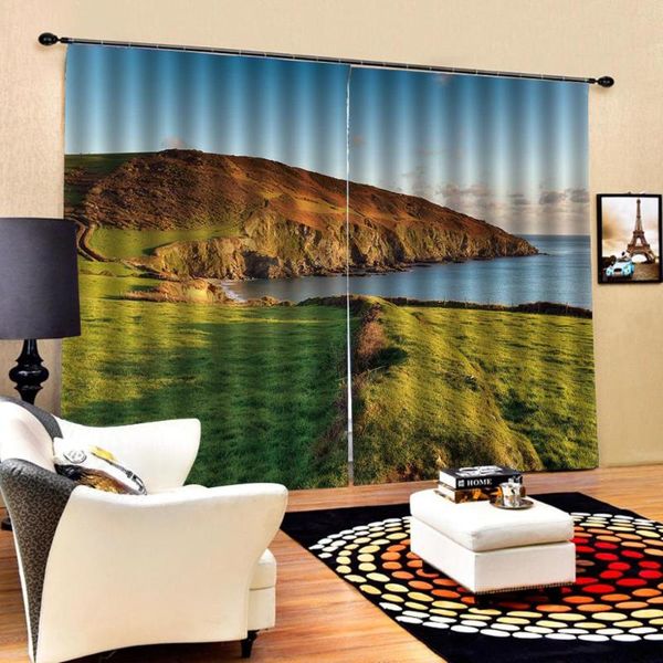 

curtain & drapes landscape curtains nature scenery customized 3d blackout living room bedroom el window