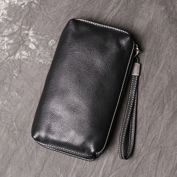 

2021 new mens hand bag ladies long wallet fashion simple mobile phone bag