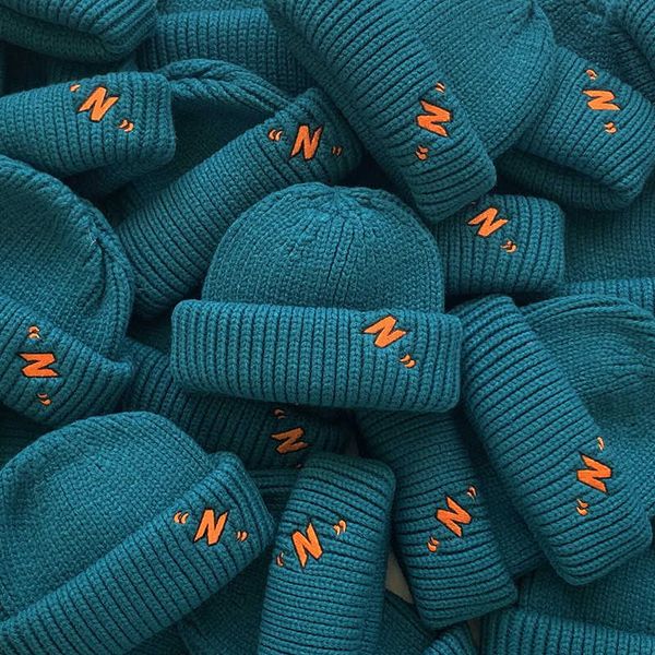 

embroidered thickened woolen hat for men women autumn and winter, Yellow