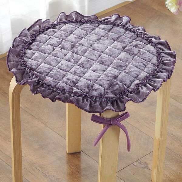 

cushion/decorative pillow round chair cushion 7 sizes tie-on non-slip seat circular home office kitchen sit pad washable thicken