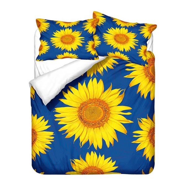 

bedding sets 3d floral duvet cover sunflower set adults comforter (no bed sheet) for kids bedroom single  size
