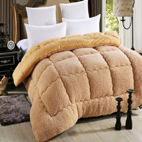 

comforters & sets four seasons duvet blanket cover twin full queen king winter comforter double thicken artificial lamb wool quilt home bedd