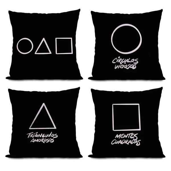 

squid game cushion cover geometric pillow cover modern pillow case for sofa decor pillowcase