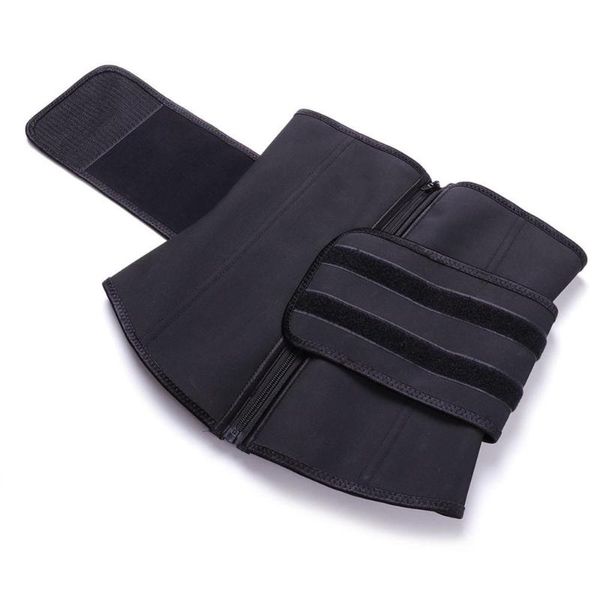 

women's shapers black waist cincher trainer body corset shaper latex plus size women with zipper hooks belt, Black;white