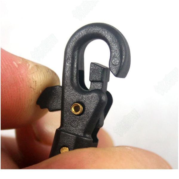 

20pcs rotatable keychain paracord clip buckle plastic steel carabiner backpack quickly hook camping hiking equipment a jllmbx