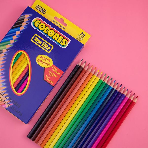 

color oil lead 12 / 18 24 48 36 box drawing filling pencil children's, Black;red