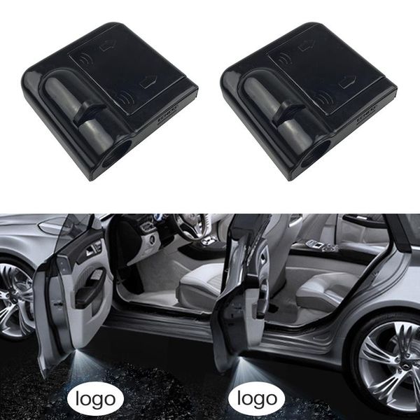 

interior&external lights 1pcs wireless car door welcome light no drill type badge led laser ghost shadow projector lamp logo for