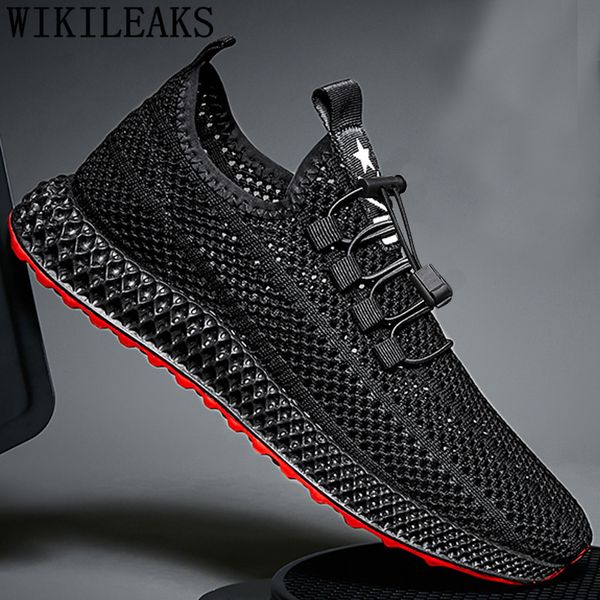 

breathable shoes men white mesh shoes men sneakers fashion sneakers brand mens casual shoes heren sneakers tenis hombre, Black