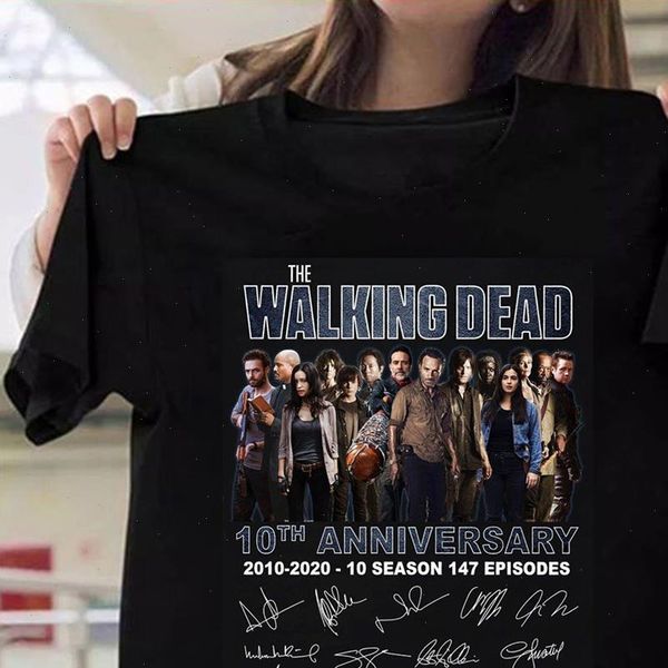 

the walking dead printed t shirt women summer t shirt korean clothes plus siz camisas mujer harajuku tshirt 90s casual tees, White