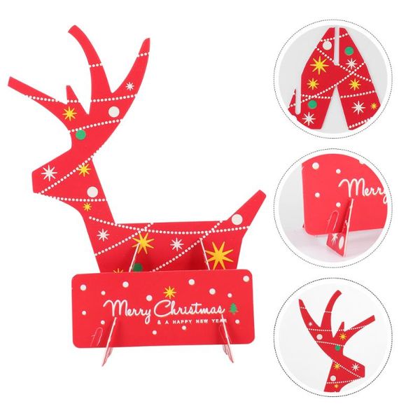 

greeting cards 5pcs 3d stereo xmas luminous for holiday blessings