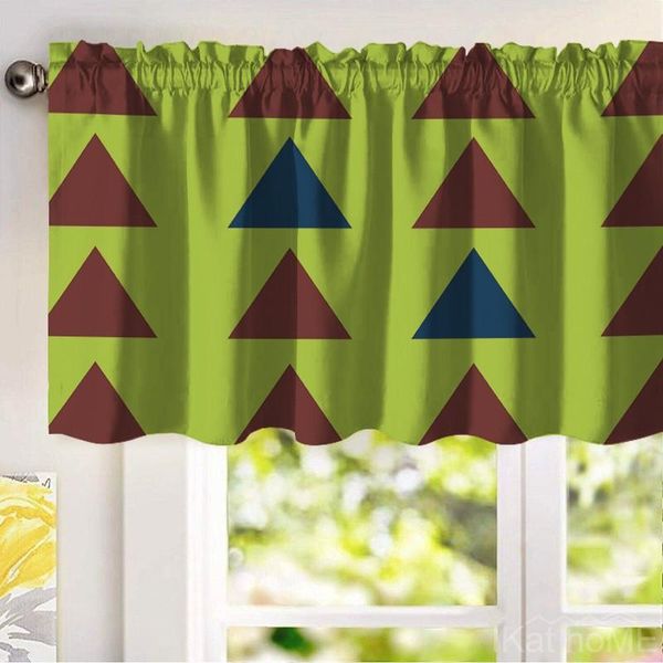

curtain & drapes thermal insulated blackout short window room darkening valance rod pocket for kitchen bedroom living geometric art
