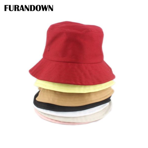 

cloches 2021 plaid bucket hats for women men 8 solid colors panama cap summer
