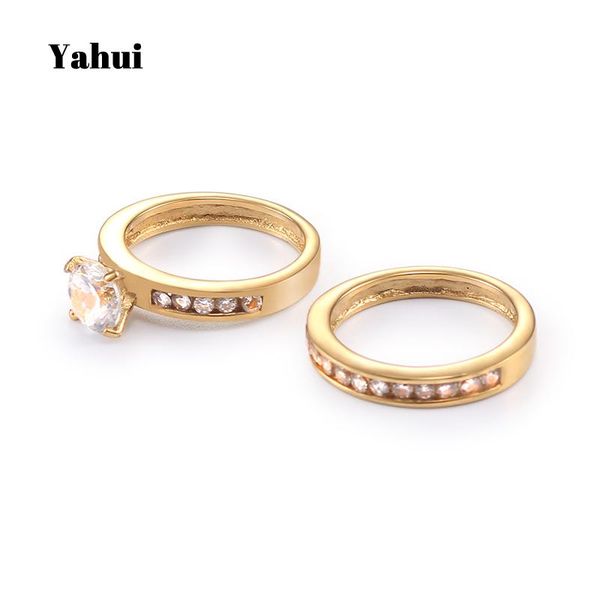 

wedding rings yahui stainless steel gold couple female mens band engagement love ring jewelry, Slivery;golden