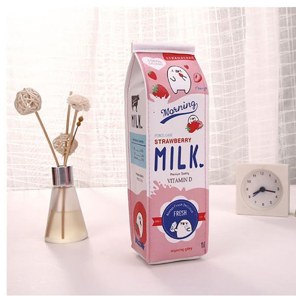 

storage bags cute pencil case creative milk bag for kids novelty item unusual cases office school supplies