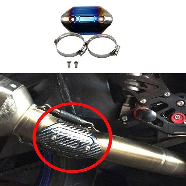

motorcycle exhaust system muffler cover middle mid link connect pipe protector heat shield anti-scald shell