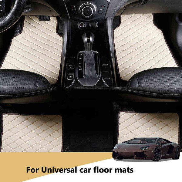 Tappetini universali per auto Custodia per Toyota Camry Corolla RAV4 Mark X Crown FJ Cruiser in pelle antiscivolo per auto-styling tappeto H220415