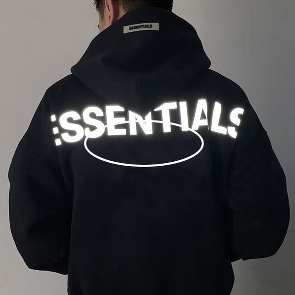

mens hoodies fog fear of god essentials high neck casual sweater jumpers women hip hop printed pullover sweatshirts hoodies, Black