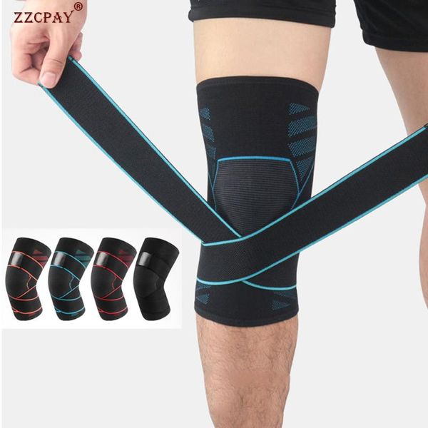 Ellenbogen Knie Pads 1PCS Sport Straps Kompression Fahrrad Laufen Klammer Hülse Basketball Volleyball Fitness Dance Kniescheibe