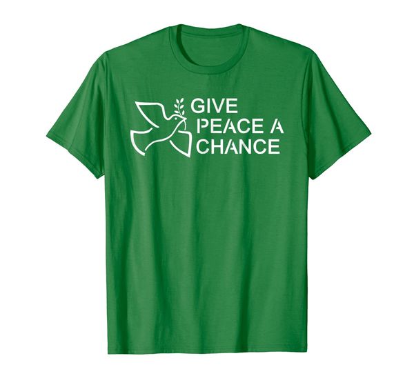 

christian gift t shirt - give peace a chance, White;black
