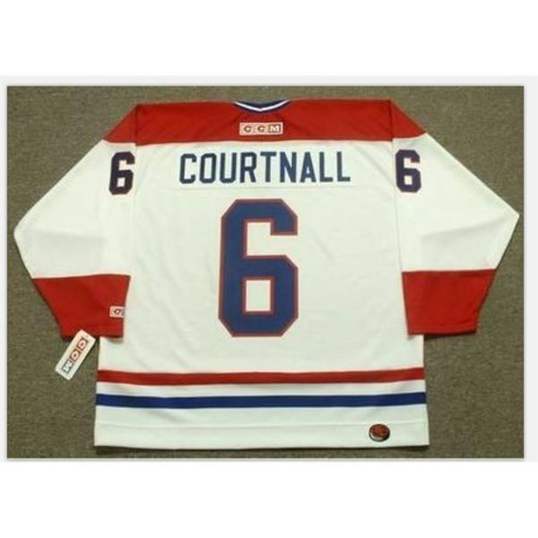 

goodjob men youth women vintage #6 russ courtnall montreal canadiens 1989 ccm hockey jersey size s-5xl or custom any name or number, Black