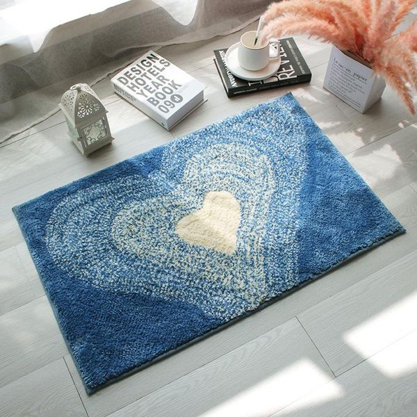 

fashion fast drying soft cotton bath mat blue funny entrance door mats absorbent carpet tapis salle de bain bathroom amenities e