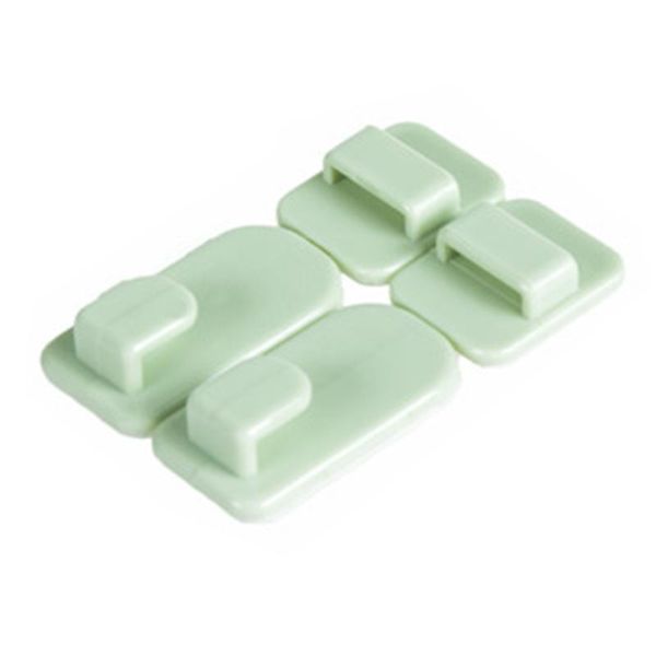 

hooks & rails 2set practical self adhesive plastic holder remote control sticky hook hanger tv air conditioner wall storage