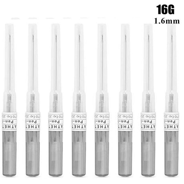 

tattoo needles 25/50/100pcs 16g gauge body piercing i.v catheter sterilised sewing