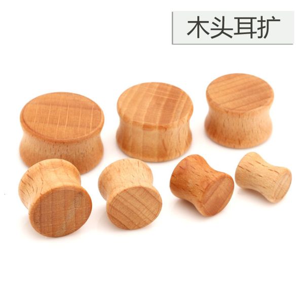 

solid bone stick waist drum wood ear expander puncture ornament