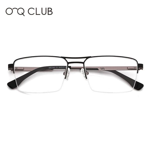 

fashion sunglasses frames o-q club men glasses myopia optical prescription eyeglasses metal spectacles eyewear me2360, Black