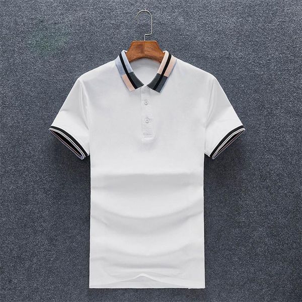 

men's polos 100% cotton summer shirt men short sleeve fashion solid crocodile embroidery breathable tees shirts, White;black