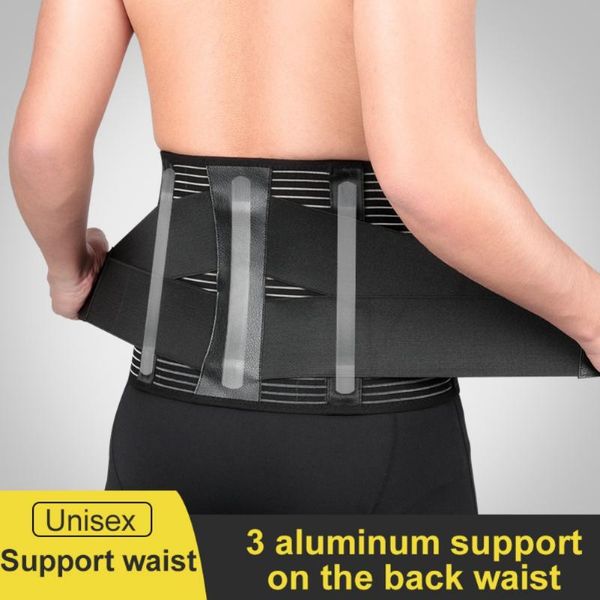 

waist support 1pcs lumbar fitness weightlifting pain back supporting brace belts sports safety corrector, Black;gray