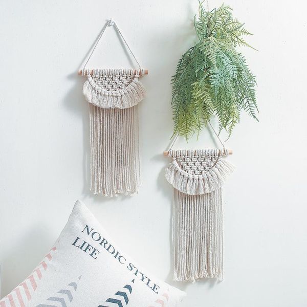 

tapestries nordic style tassel tapestry home decoration accessories boho decor hand-woven wall hanging living room bedroom