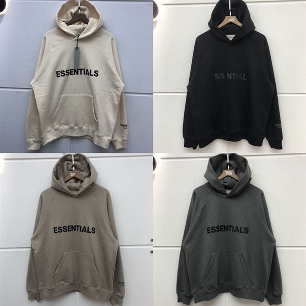 

2021 new hoodie hoody men women 1:1 oversize fog pullover essentials sweatshirts inside tags jnpb, Black