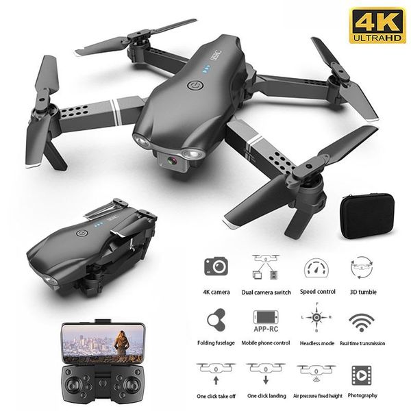 

s602 rc drone 4k hd dual camera professional aerial pgraphy wifi fpv foldable quadcopter height hold drontoy