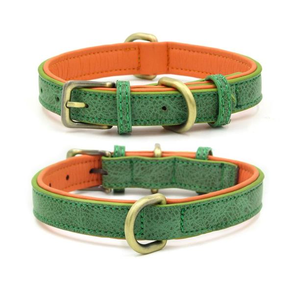 

dog collars & leashes collar hit color dogs fashion rivets pet necklace durable leather for small medium large