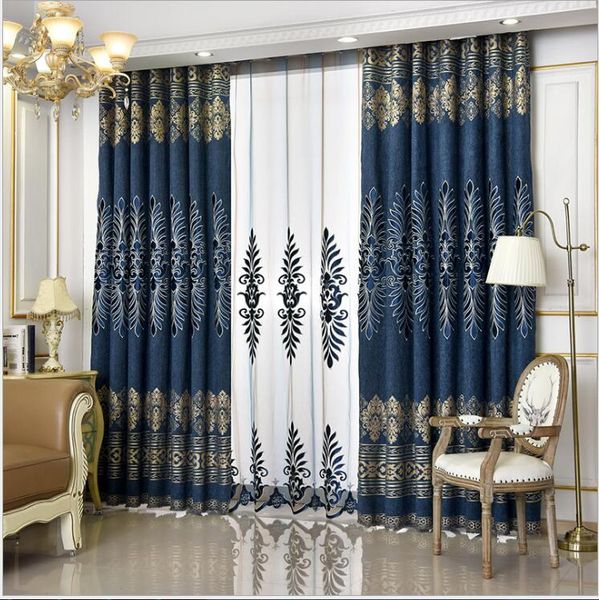 Cortinas cortinas chegando lindas tonalidade cheia blakcout cortinas europeias para sala de estar
