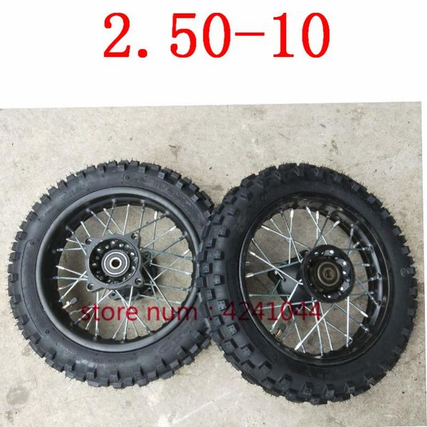 

motorcycle wheels & tires 2.50-10 front or rear rims tyres for trail off road dirt bike motocross mini 10"