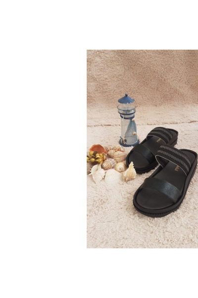 

slippers lady slipper, Black