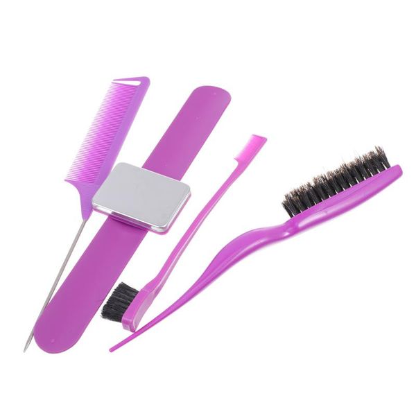 

hair brushes 1set salon hairdressing tinting comb coloring brush with hairpin circle, Silver