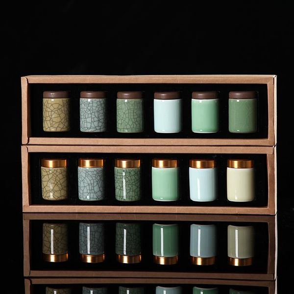

storage bottles & jars quality goods tank celadon mini pot convenient travel deposit ceramics small seal up packing box